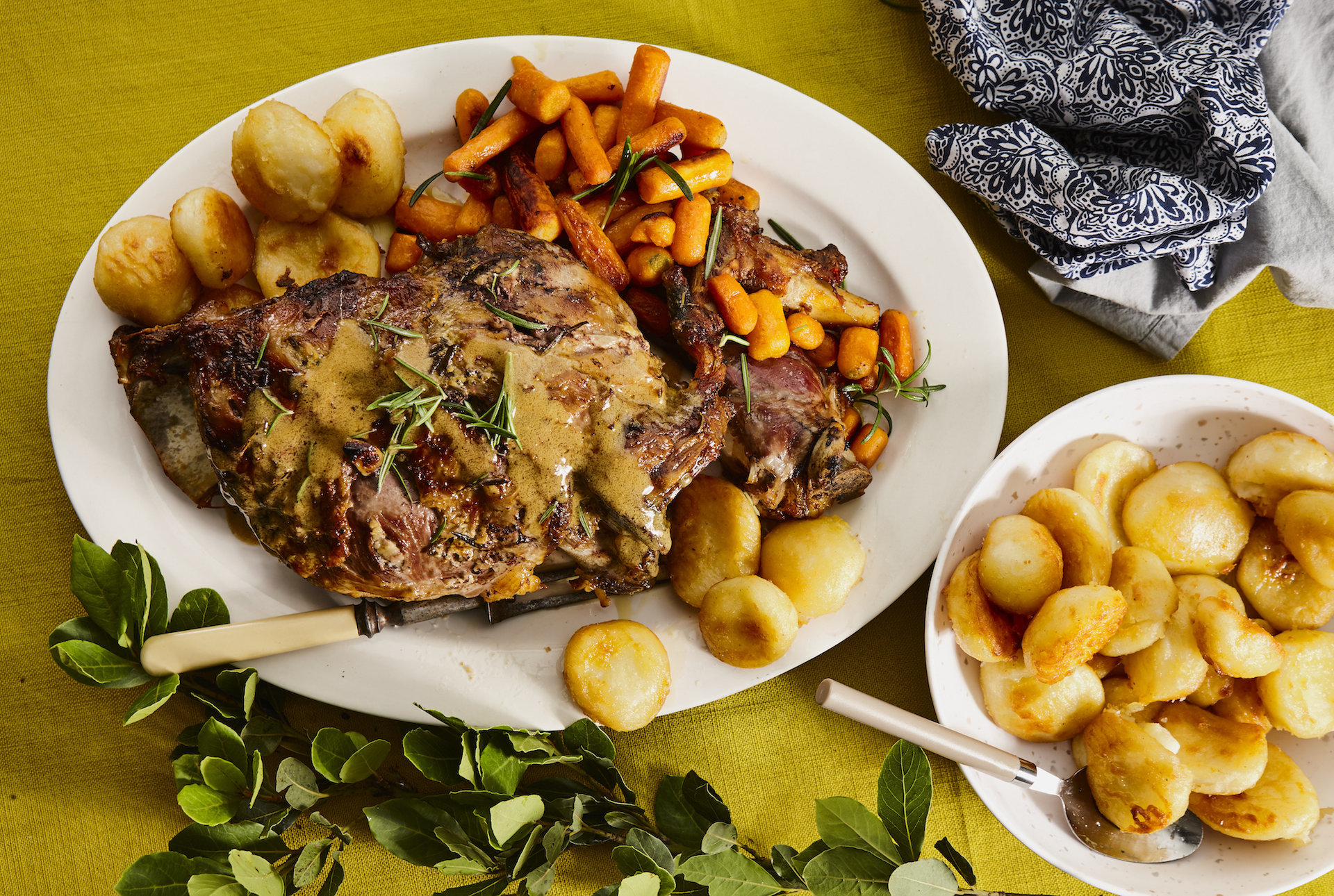 Roasted Lamb With Carrots & Potatoes