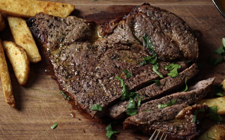 Air Fryer Rump Steak & Chips