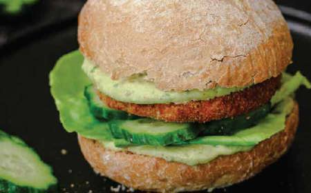 Veggie Burger With Avo Cream