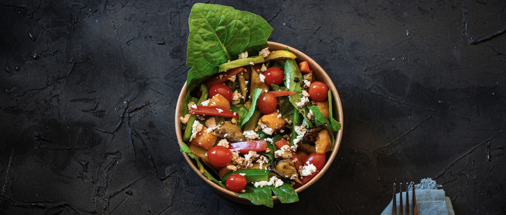 Roasted Butternut & Aubergine Salad