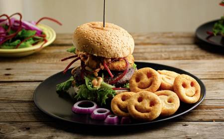 Mushroom Veggie Burgers & Smiles