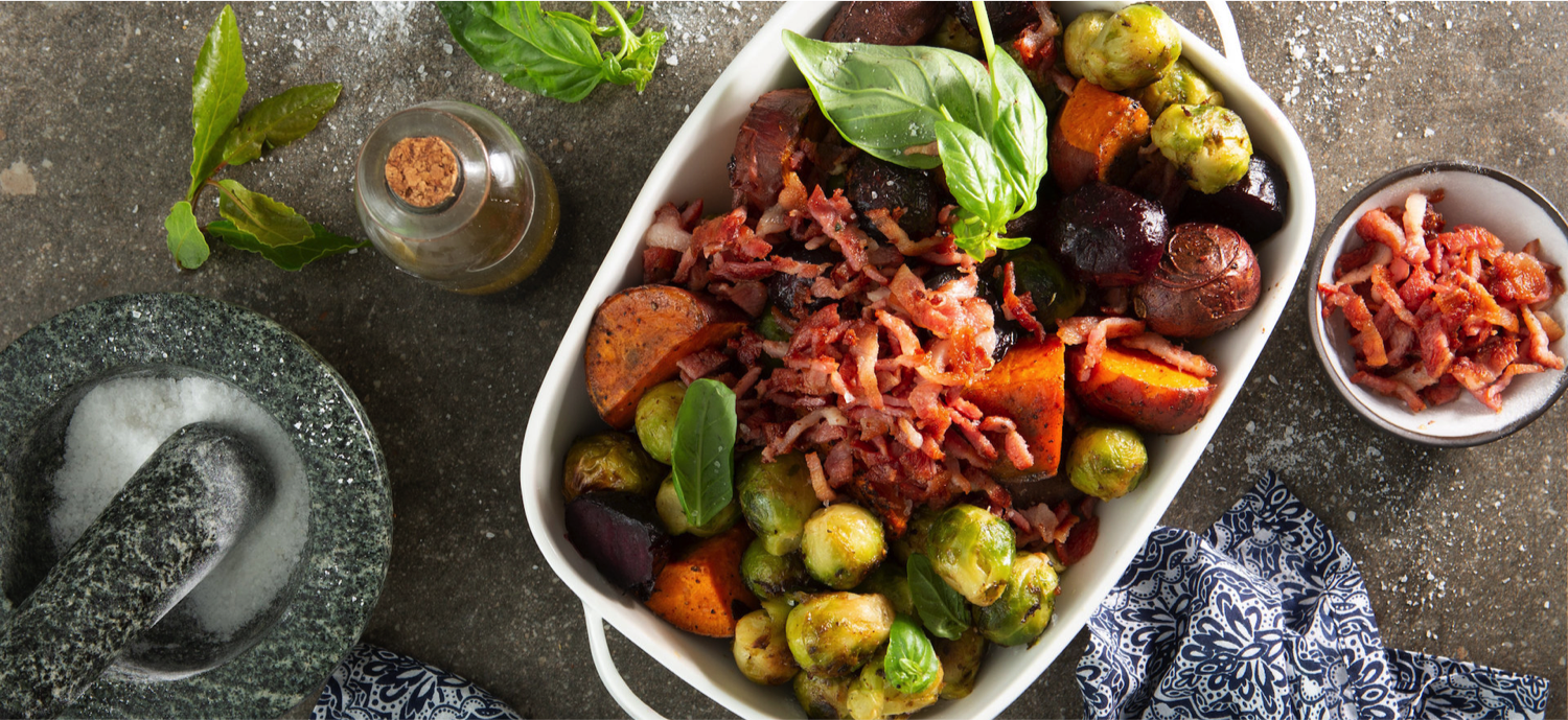 Roasted Brussels Sprouts & Bacon