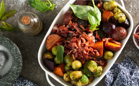 Roasted Brussels Sprouts & Bacon