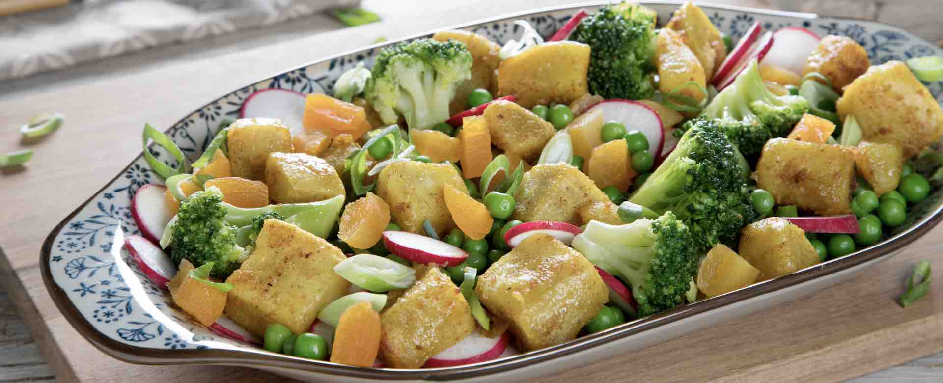 Curried Sweet Potato, Pea And Broccoli Salad