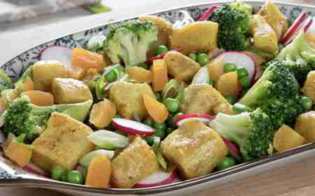 Curried Sweet Potato, Pea And Broccoli Salad