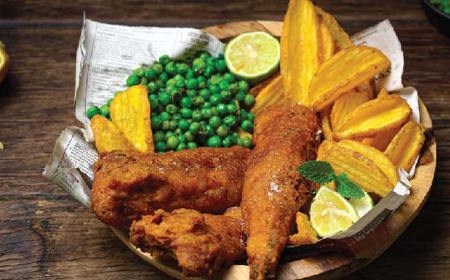 Battered Fish With Pea Salsa Verde And McCain Crispers