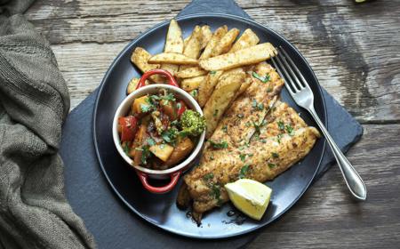 Baked Fish & Roast Veg