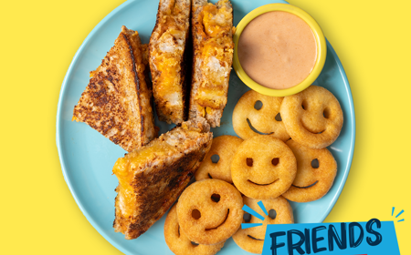 Crisp & Chunky Toasted Cheese Sarmies With McCain Potato Smiles