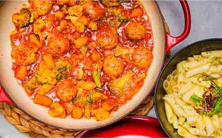 Meatball & Veg Penne Pasta