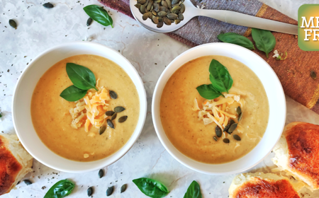 Cauliflower, Carrot & Cheddar Soup