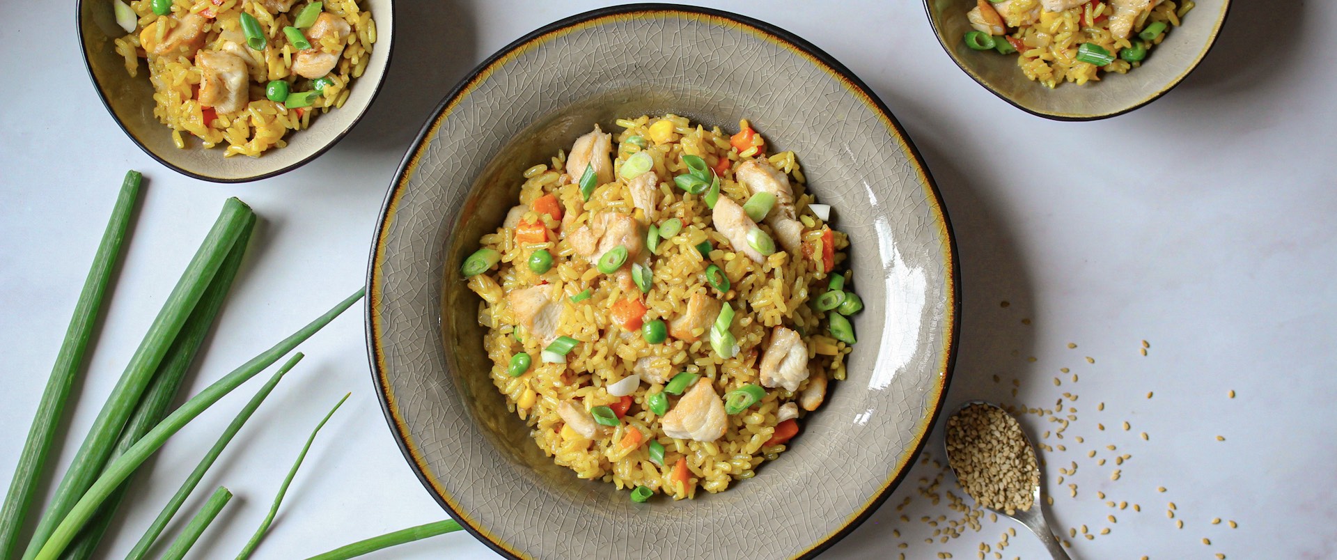 Savoury Rice With Teriyaki Chicken