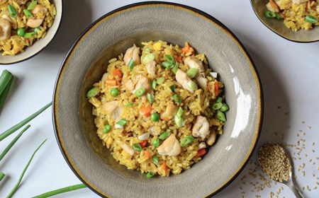 Savoury Rice With Teriyaki Chicken