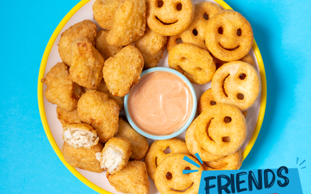 Mini Fish Nugget & Potato Smiles Stacks